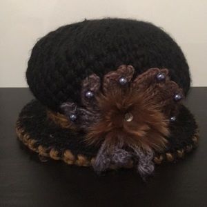 Black winter hat